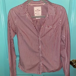 Hollister Striped Button Up Blouse